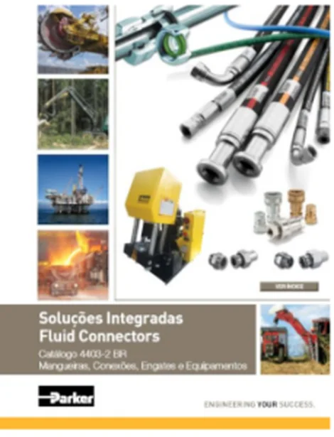 Capa do catálogo Mangueiras e Conexões Hidráulicas