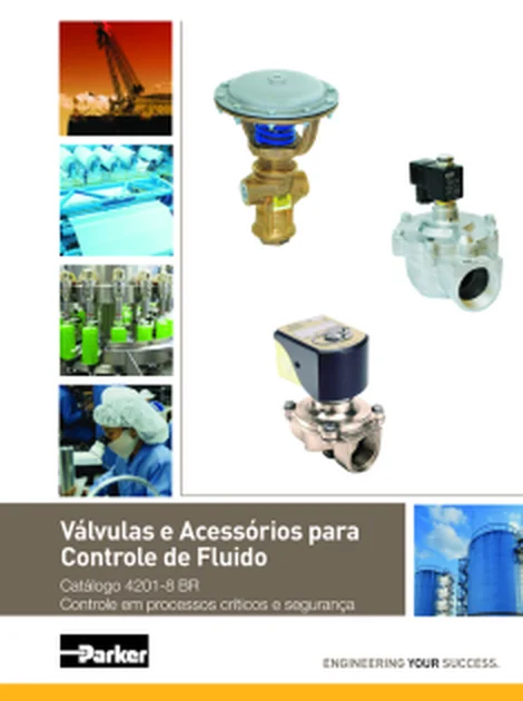 Capa do catálogo Válvulas e Acessórios para Controle de Fluidos